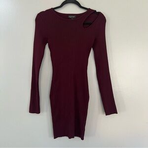 Say What Midi Knit Cut Out Dress